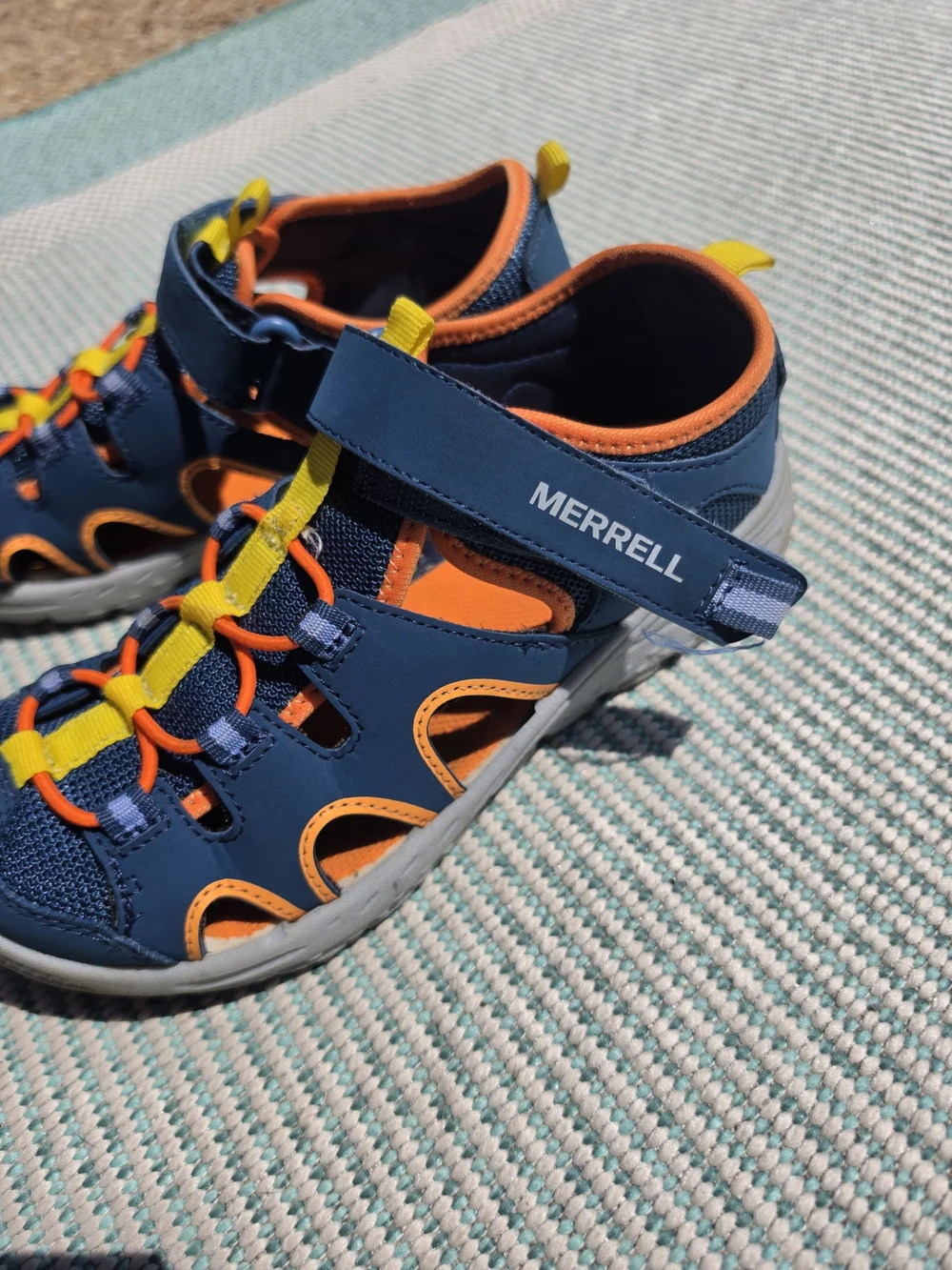 Merrell Kids' Navy and Yellow Closed-Toe Sandals